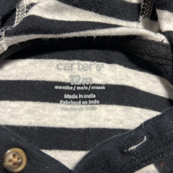 Carter's Black and Heatherd Gray Onesie/Bodysuit - Picture 2 of 4